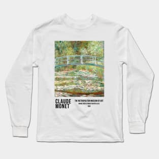 Calude Monet - Bridge Over A Pond Of Water Lilies Long Sleeve T-Shirt